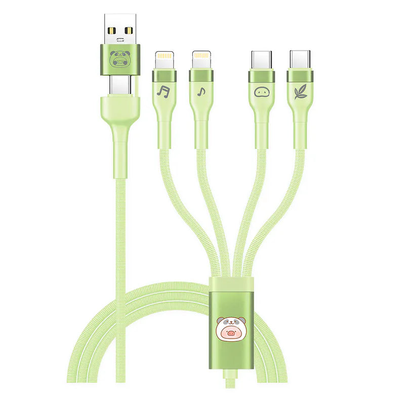 XPower x Lulu the piggy BC24 8IN1 2IN4 OUT  100W PD3.0 Aluminium Alloy Sync & Fast Charge Cable