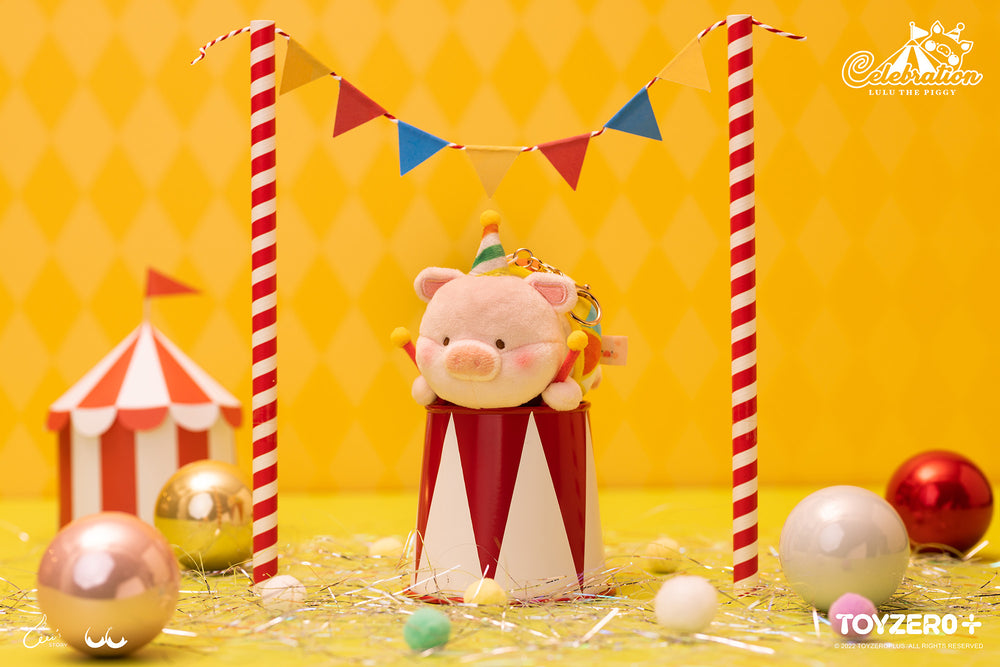 LuLu The Piggy Celebration - Lulu In The Drum Plush keychain