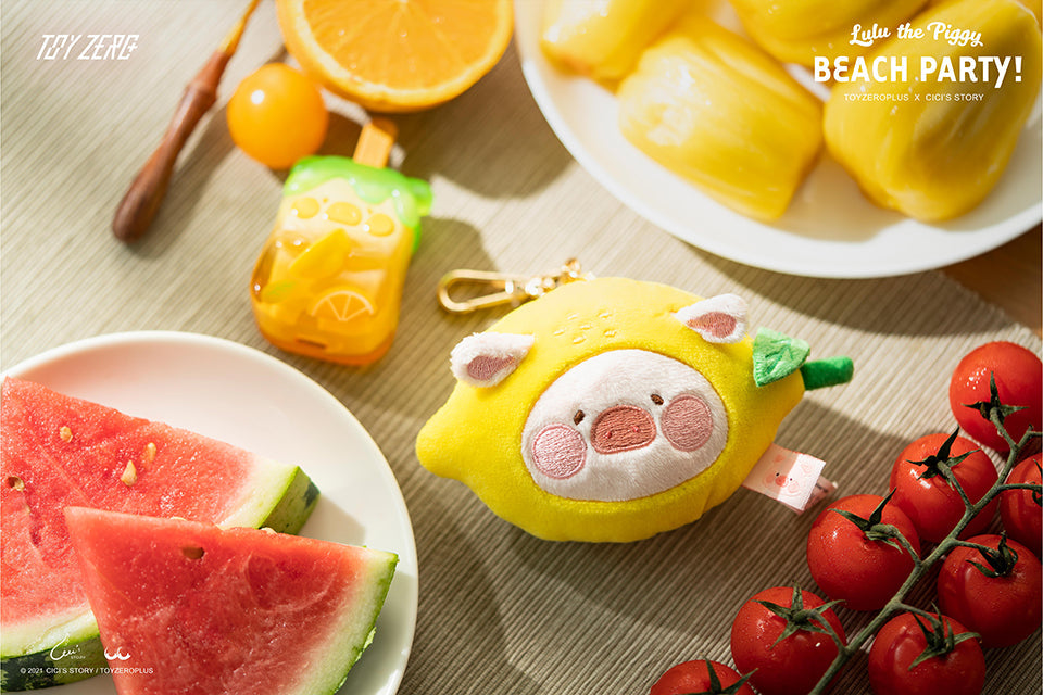 LuLu Beach Party Plush Keychain - Lemon
