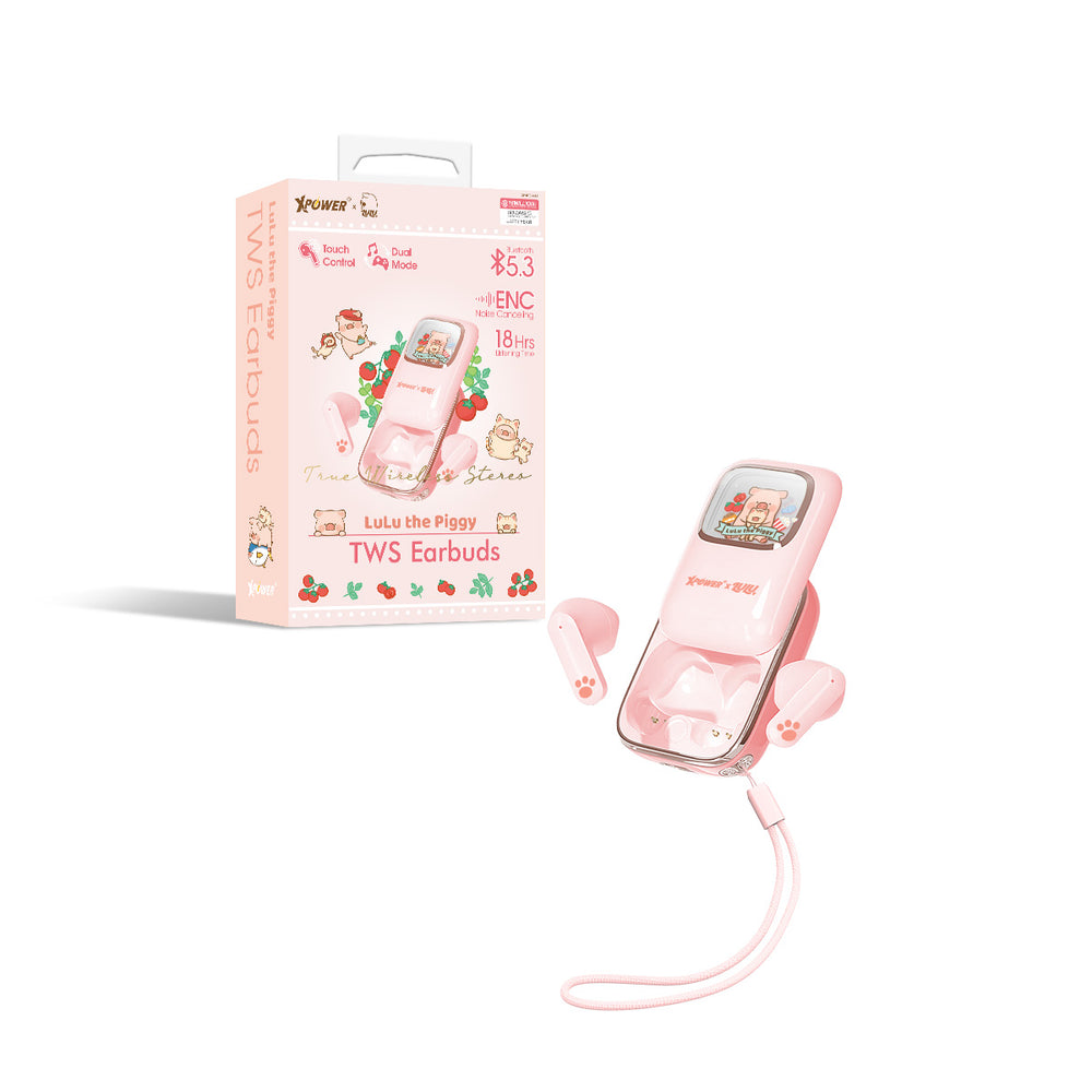 XPower x LuLu the  Piggy - LED Bluetooth 5.3 True Wireless Earbuds