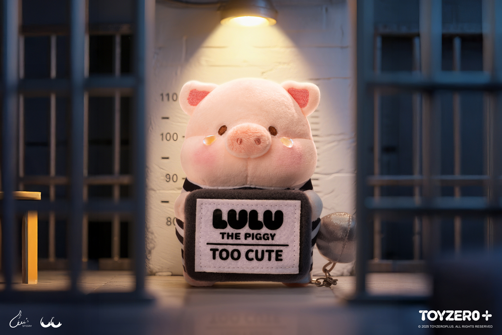 LuLu the Piggy LuLuLand - Too Cute to Jail Prisoner Lu Plush Keychain